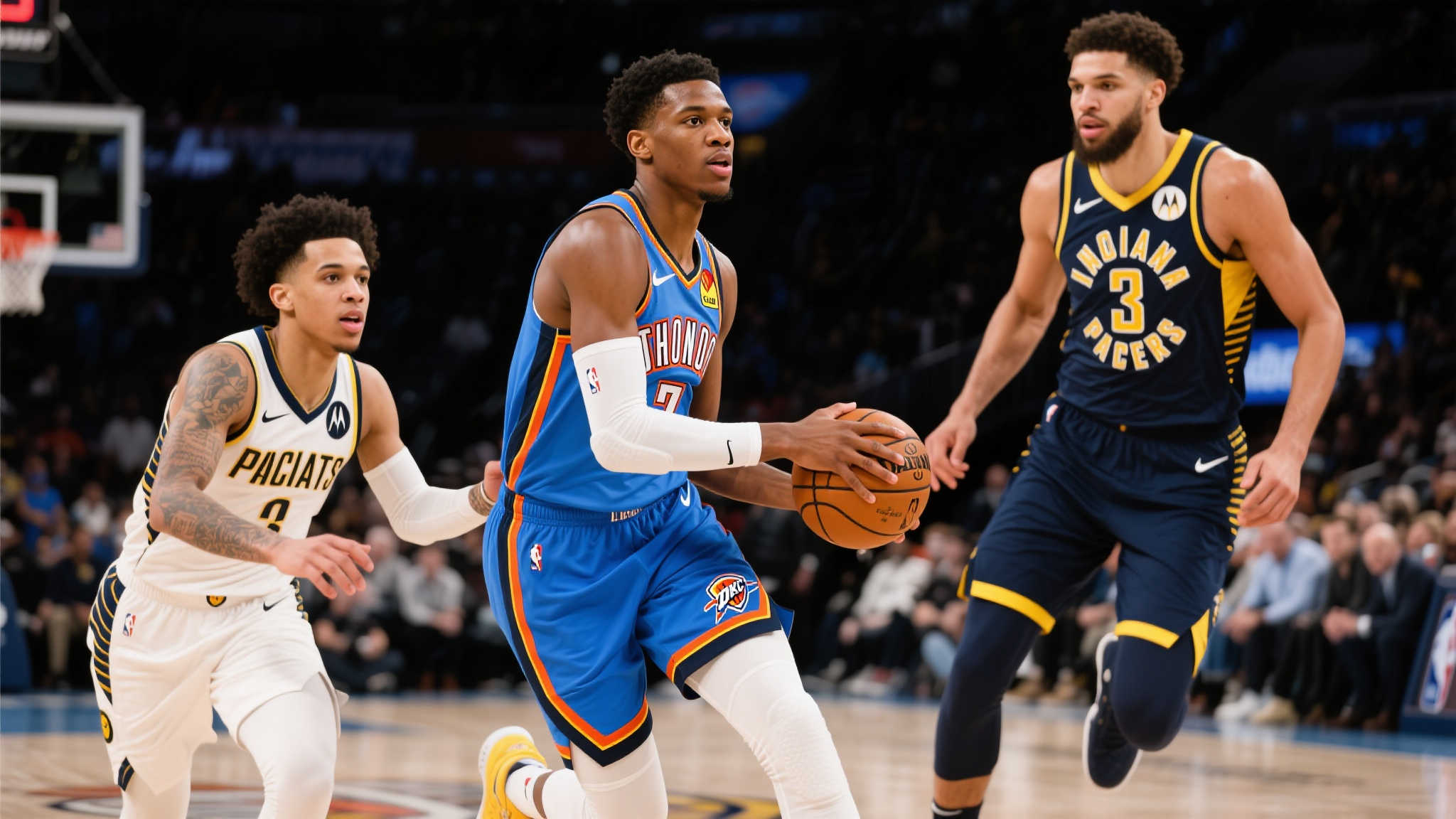 雷霆步行者终极较量:总决赛G7传奇篇章揭幕 在本次巅峰碰撞开始之前,这两个球队便已经展示出了极